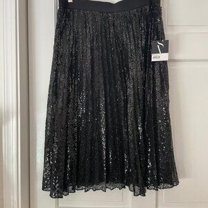 NWT Simply Vera Wang women's black sequin skirt PXL